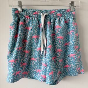 Chubbies Bathing Suit Mens XS Blue Pink Flamingo Swim Trunks Beach Summer 5.5"